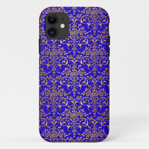 Helles Blau und Gold Fantasie-Damaskusmuster Case-Mate iPhone Hülle