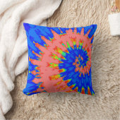 Helles Blau und orange Spiral Gefärbte Krawatte Ki Kissen (Decke)