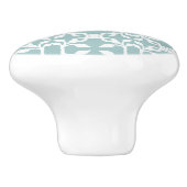 Helles Blau und Weiß Art Deco Moderner Keramikknop Keramikknauf (Seitenansicht)