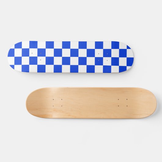 Helles Blau- und Weißes Prüfmuster Skateboard (Horizontal)