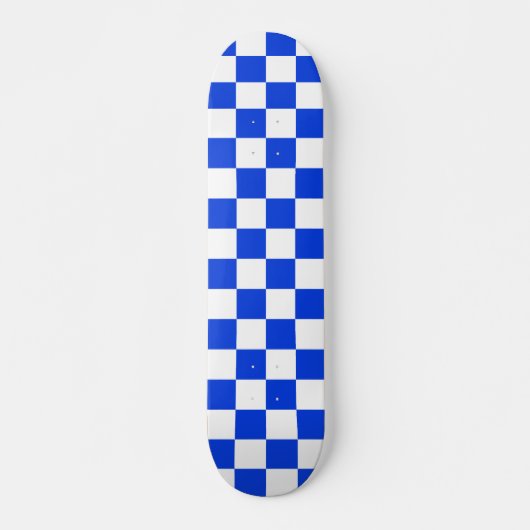 Helles Blau- und Weißes Prüfmuster Skateboard (Vorne)