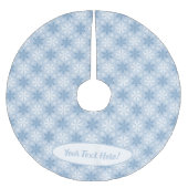 Helles Blau und Winter Weiße Schneeflocke Muster Polyester Weihnachtsbaumdecke (Vorderseite)