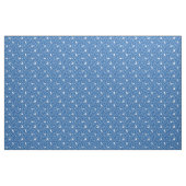 Helles Blau und Winter Weiße Vögel Blumenmuster Stoff (Yard (91,4 cm))