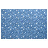 Helles Blau und Winter Weiße Vögel Blumenmuster Stoff (Fat Quarter (45,7 x 55,9 cm))