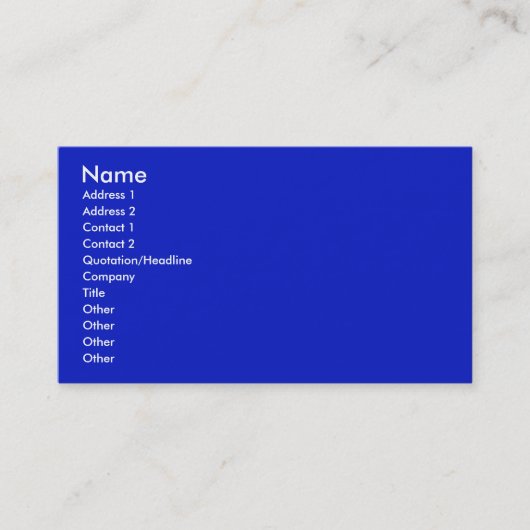 Helles Blau Visitenkarte (Vorderseite)