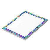 Helles Blaublumenmuster Notizblock (Rotiert)
