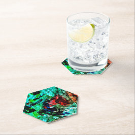 Helles blaues abstraktes Papier-Tablett. Glänzende Untersetzer