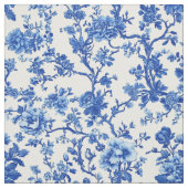 Helles Blaues Blumen-Toile-Muster Stoff (Muster)