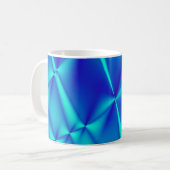 Helles blaues Fraktal Kaffee Tasse (Vorderseite Links)