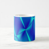 Helles blaues Fraktal Kaffee Tasse (Mittel)