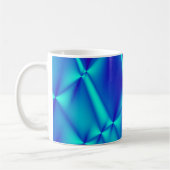 Helles blaues Fraktal Kaffee Tasse (Links)