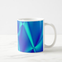 Helles blaues Fraktal Kaffee Tasse