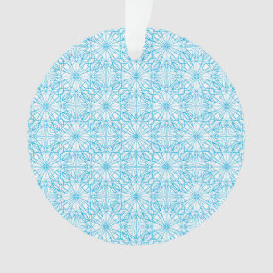 Helles, blaues, geometrisches Symmetriemuster Ornament