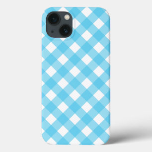 Helles, blaues Gingham Case-Mate iPhone Gehäuse Hülle