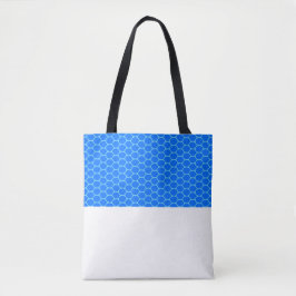 Helles blaues Honeycomb Muster Weißer Farbblock Tasche
