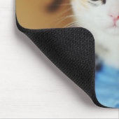 Helles blaues mit Augen Kätzchen Mousepad (Ecke)