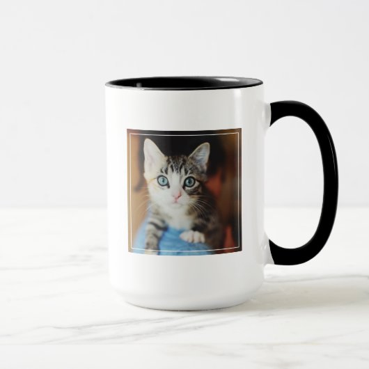 Helles blaues mit Augen Kätzchen Tasse (Rechts)
