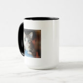 Helles blaues mit Augen Kätzchen Tasse (Vorderseite Links)