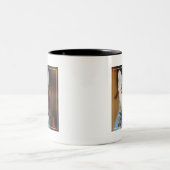 Helles blaues mit Augen Kätzchen Zweifarbige Tasse (Mittel)