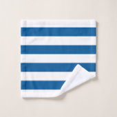Helles blaues Monogramm Badhandtuch Set (Waschlappen)