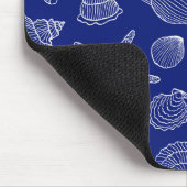 Helles blaues Muschel-Muster Mousepad (Ecke)