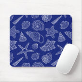 Helles blaues Muschel-Muster Mousepad (Mit Mouse)