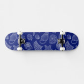 Helles blaues Muschel-Muster Skateboard (Horizontal)