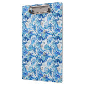 Helles blaues tropisches Aquarell-Muster Klemmbrett (Links)