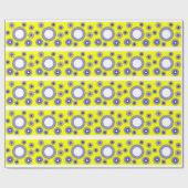 Helles Blaues und gelb Geschenkpapier (Flach)