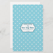 Helles blaues und weißes Herz-Seife-Papier (Vorne/Hinten)