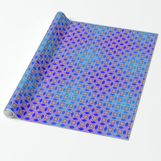 Helles blaues Weihnachtsgeschenk Wrapping Paper Geschenkpapier (Ungerollt)