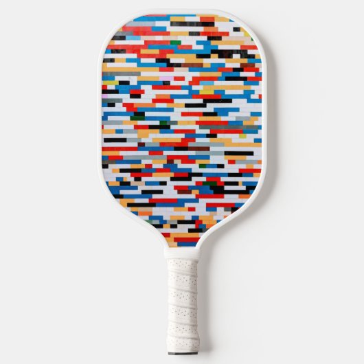 Helles Blockmuster Pickleball Schläger (Vorderseite)