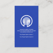 Helles Blue Butler Servieren des Disc-Symbols Visitenkarte (Rückseite)