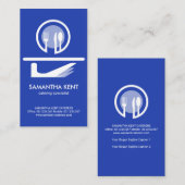 Helles Blue Butler Servieren des Disc-Symbols Visitenkarte (Vorne/Hinten)