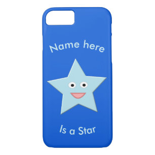 Helles Blue Celebration Star Custom iPhone Case