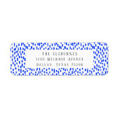 Helles Blue-Dashing-Rücksendeadresse-Etikett (Vorne)