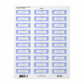 Helles Blue-Dashing-Rücksendeadresse-Etikett (Vorne)