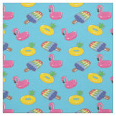 Helles Blue Summer Pool Schwimmt Gemustert Stoff (Muster)