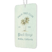 Helles Blue Wood Palm Trees Modernes Beach House Autolufterfrischer (Links)