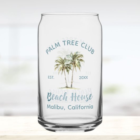 Helles Blue Wood Palm Trees Modernes Beach House Dosenglas
