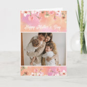 Helles Blumenfoto Collage Muttertag für Mama Karte (Vorderseite)