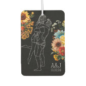 Helles Blumengeschenk Jubiläum Erstwagen Autolufterfrischer (Vorderseite)