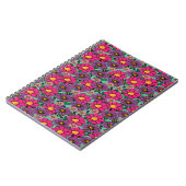 Helles, blumengeschmücktes Notebook Notizblock (Linke Seite)