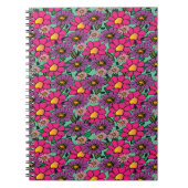 Helles, blumengeschmücktes Notebook Notizblock (Vorderseite)