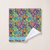 Helles, blumengeschmücktes Set (Waschlappen)