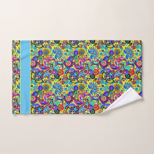 Helles, blumengeschmücktes Set (Handtuch)