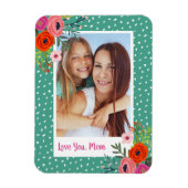 Helles, blumengewohntes Foto der Mutter Magnet (Vertikal)