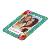 Helles, blumengewohntes Foto der Mutter Magnet (Linke Seite)