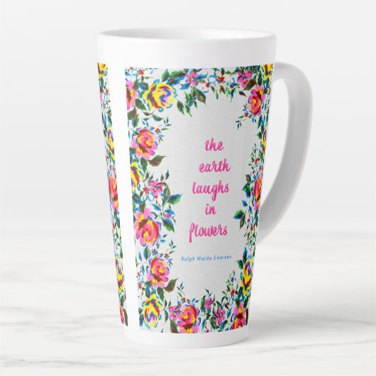 Helles Blumenlachen Dot Grid Journal Milchtasse (Rechte Ecke)