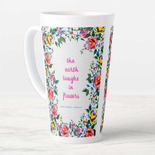 Helles Blumenlachen Dot Grid Journal Milchtasse (Linke Ecke)